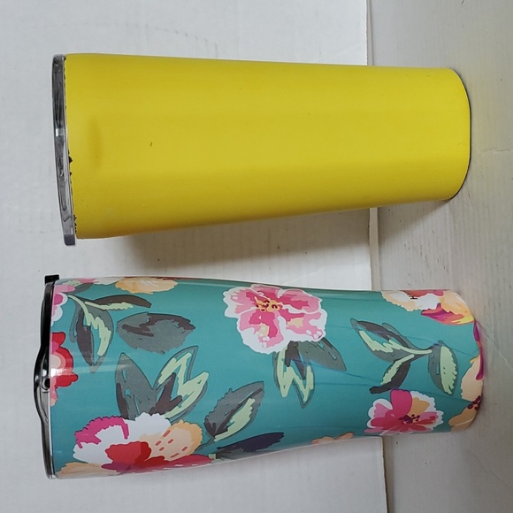 Corkcicle 24 oz Yellow  Hydraflow 30 oz Capri Floral Travel Tumbler Cold CUP - Picture 2 of 15
